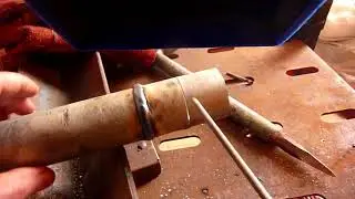 Сварка оцинкованных труб (поворотный шов)