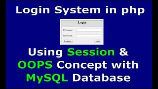 Login logout system with session in php (oops and database)