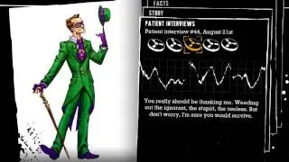 Batman Arkham Asylum - All Character Bios & Interview Tapes Part 1