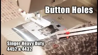 HOW TO sew an automatic BUTTON HOLE on a Singer Heavy Duty Machine - Sewing Tutorial