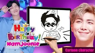 BTS RM Cartoon | Kim Namjoon birthday cartoon version