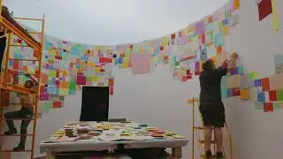 Joseph Grigely installs In What Way Wham? at MASS MoCA