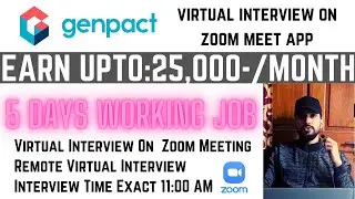 Genpact Virtual Interview On Zoom Meeting App