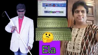 How a blind person uses a computer by telugu in ramesh blind Tamudu