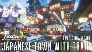 [Minecraft tutorial] Japanese town with train #127