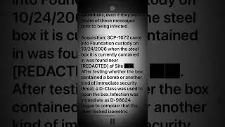 SCP-1672 - Thinking Inside the Box