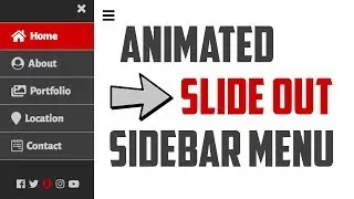 Animated Slide Out Sidebar Navigation Menu Tutorial with HTML5 and CSS3