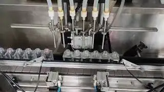 Fully automatic six head liquid filling machine