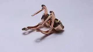 Серьги «Принцесса» с кристаллами Swarovski цвета шампань