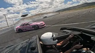 Corvette C6-LSX Lexus sc tandem drifting | in car ride along | boonie bash drift event, 6-24-23
