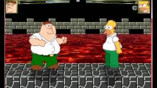 MUGENATION battle #1 peter(me) VS homer