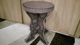 Табуретка, стул из картона своими руками.Chair out of cardboard