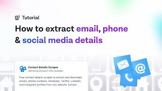 How to extract email, phone & social media details - Contact scraper