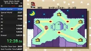 Super Mario World No Cape Speedrun - 95 Exit