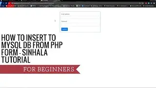 PHP - Insert Form Data Into MYSQL Database Using PHP 