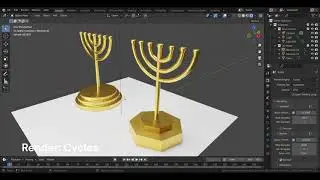 Menorah 3D Model (Blender Showcase)