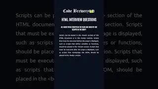 48. When to use scripts in the head and when to use scripts in the body?
