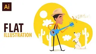How to draw flat illustration | Adobe illustrator