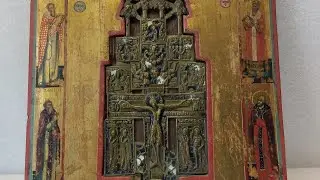 Икона   с  крестом  распятием