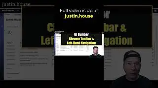 UI Builder - Modifying Workspace Left-Hand Navigation - short 🩳 