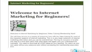 Insider Tour of Internet Marketing for Beginners Membership Area - Act Now to Get it Free!