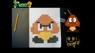 How to draw an 8 bit  Pixel Goomba