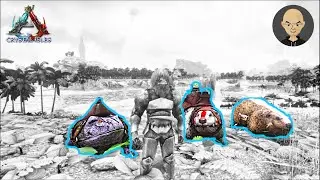 ARK Crystal Isles - Taming a couple of beavers and frog