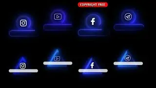 All Social Media Neon Logo Black Screen 🤩 || COPYRIGHT FREE 😘 || LINK IN DESCRIPTION 👇 ...