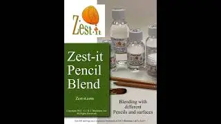 Blending coloured pencils with Zest-it Pencil Blend on different surfaces