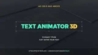 Text Animator 03: 3D Corporate Titles | After Effects Project