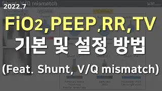FiO2, PEEP, RR, TV 기본 및 설정방법 (Feat. shunt(단락), V/Q mismatch(환기관류불균형) Optimal PEEP, FRC