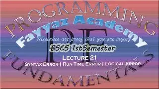 what is error and its types,Syntax error | run time error | logical error