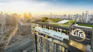 Life Rama4 Asoke ห้องแบบ Two bedroom ขนาดถือว่าใช้ได้เลย ห้องใหญ่ อยู่หัวมุมด้วย !!!