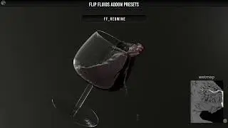 FLIP Fluids Addon for Blender - PRESETS - redwine in a glass