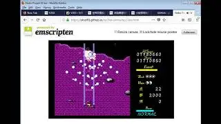 Neko Project 21 kai with Emscripten running in Firefox - Touhou 4