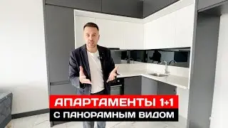 Обзор квартиры 1+1 с панорамным видом в центре Махмутлара