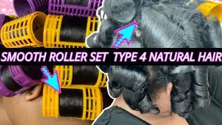 DIY ROLLER SET ON TYPE 4 NATURAL HAIR AT HOME