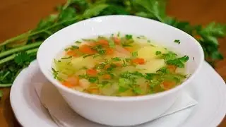 Постный суп с грибами.