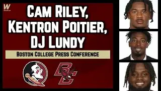 FSU Football LB Cam Riley, WR Kentron Poitier, LB DJ Lundy Recap Boston College Game | Warchant TV