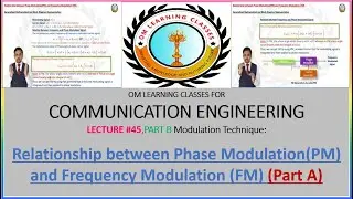 Relationship between PM and FM I Lecture 45 I Comm. Engg I GATE I IES I UGC NET