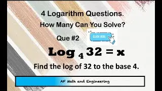 Logarithm Questions - No Way You Can Solve ALL 4