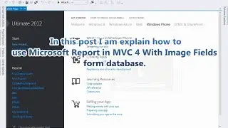 How to use Microsoft report (.rdlc)  in MVC 4 With Image Fields form database.