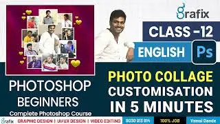 How to Create a Photo Collage in Photoshop template banner design in English Class-12 | Vamsi Dande