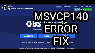 OBS Studio - WONT RUN ERROR ?  -MSVCP140_2.dll - FIX-SOLUTION