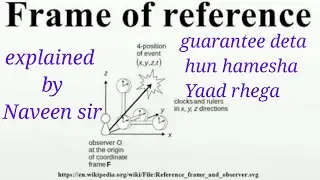 What is frame of reference (Hindi/English) by Naveen sir