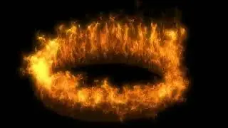 Fire circle VFX effect in black screen