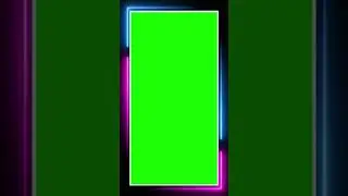 Neon video frame - Greenscreen 