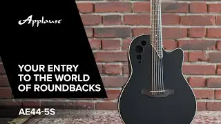 Features (ENG): Applause E-Acoustic Guitar AE44-5S Mid Cutaway Black Satin