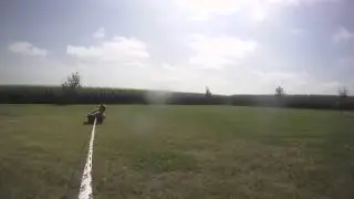 Backyard Grass Sledding
