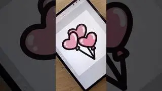 How to draw cute little heart balloons 🥹💕 #art #draw #drawing #digitalart #drawingtutorial